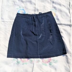 The Limited Blue Velvet Skirt